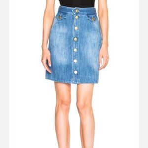 Isabel Marant Etoile Denim Button-Front Skirt size 36/ S/ 4